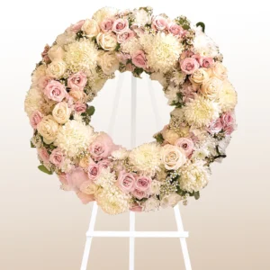 Corona de Amor en Marfil y Rosa